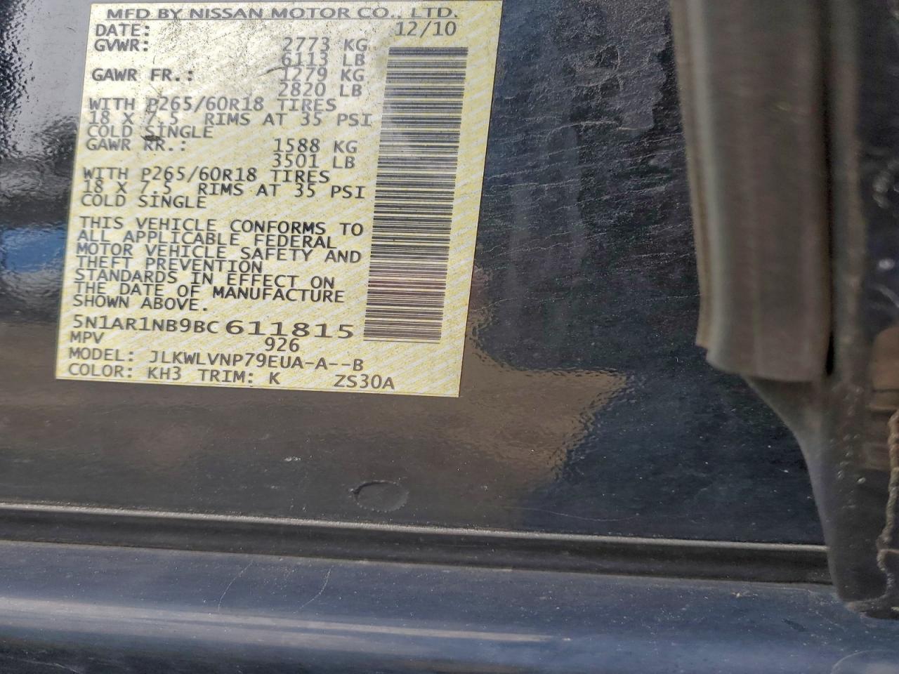 2011 NISSAN PATHFINDER