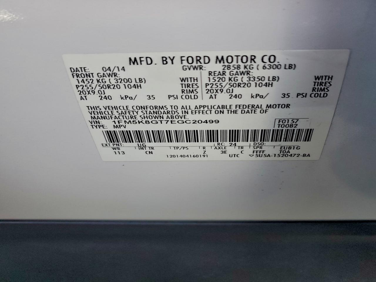 2014 FORD Explorer Sport Trac