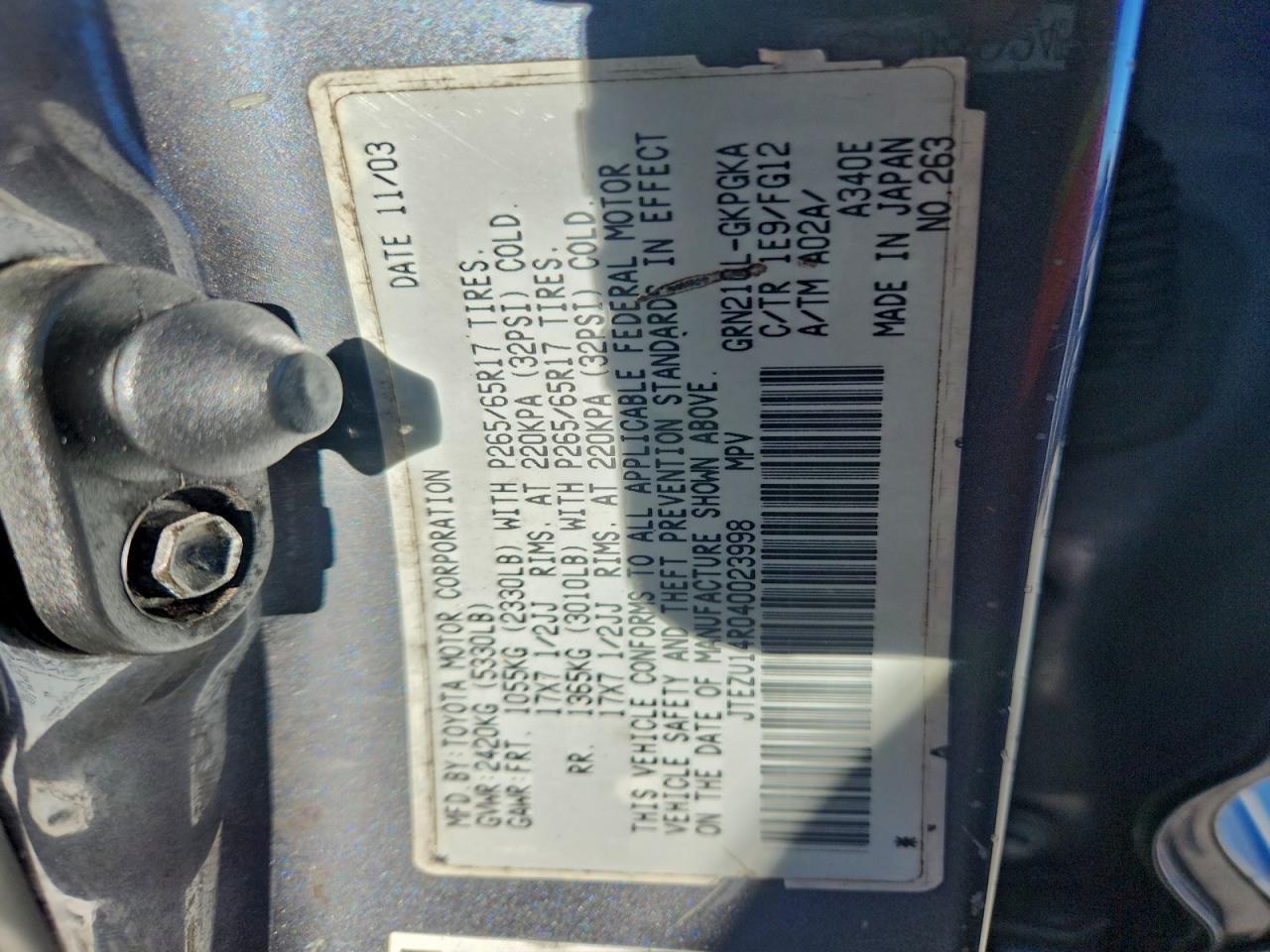 2004 TOYOTA 4Runner