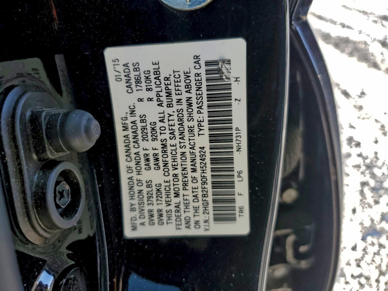 2015 HONDA CIVIC