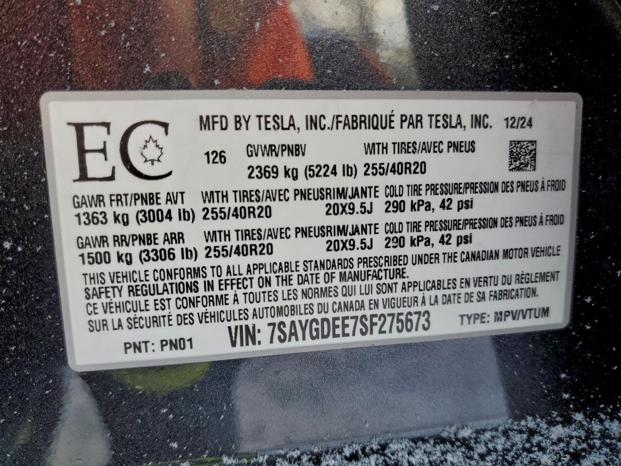 2025 TESLA MODEL Y