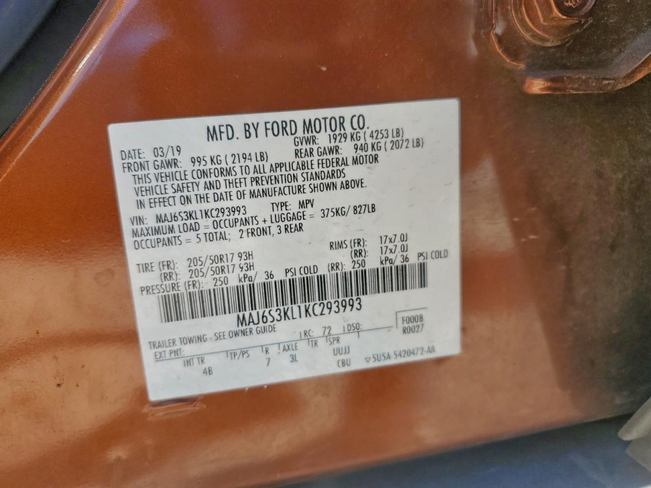 2019 FORD EcoSport