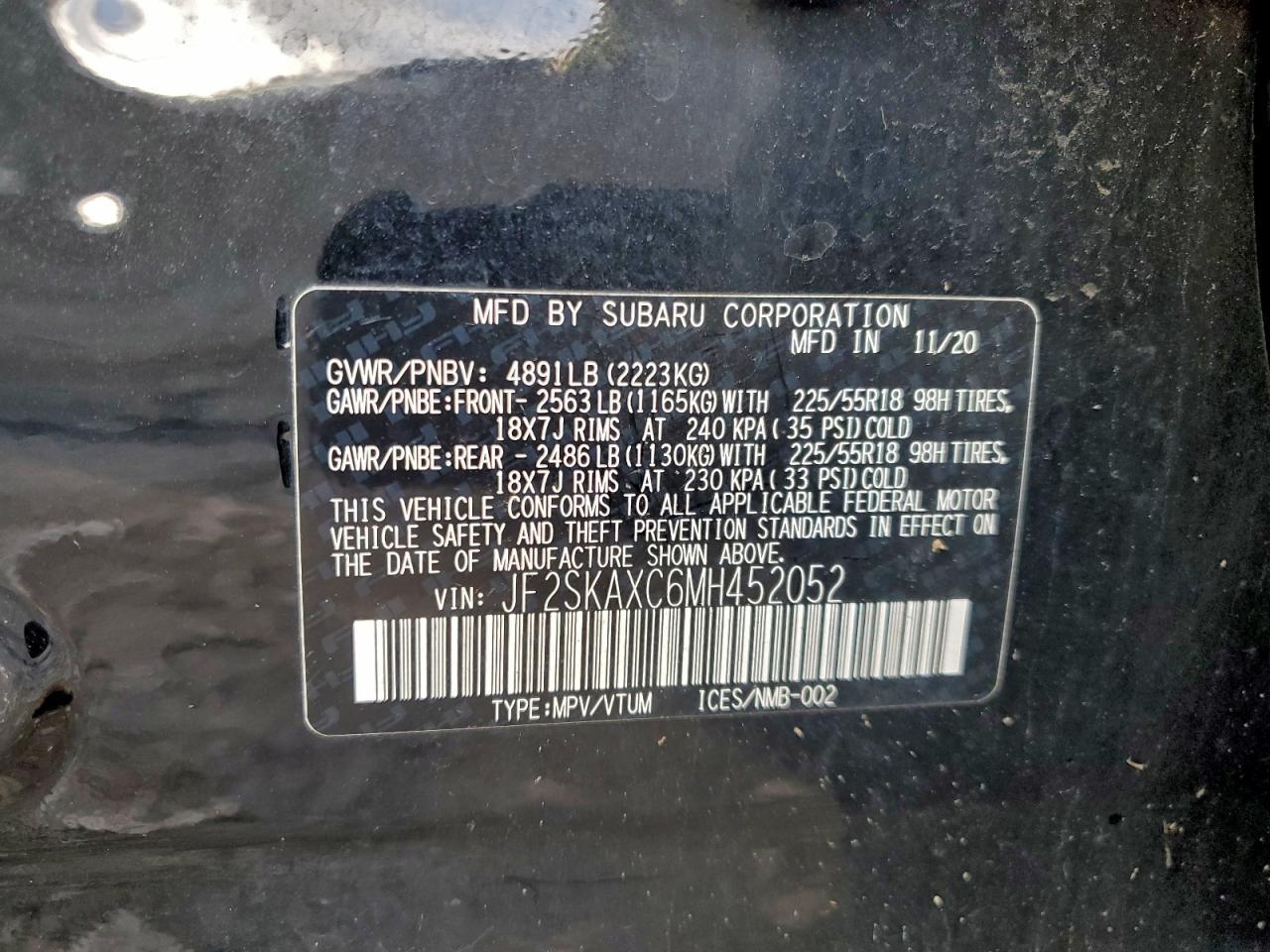 2021 SUBARU FORESTER