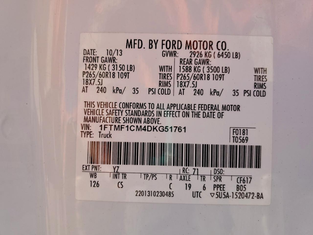 2013 FORD F-150