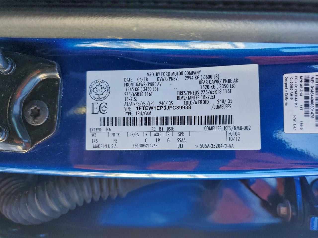 2018 FORD F-150 Lightning