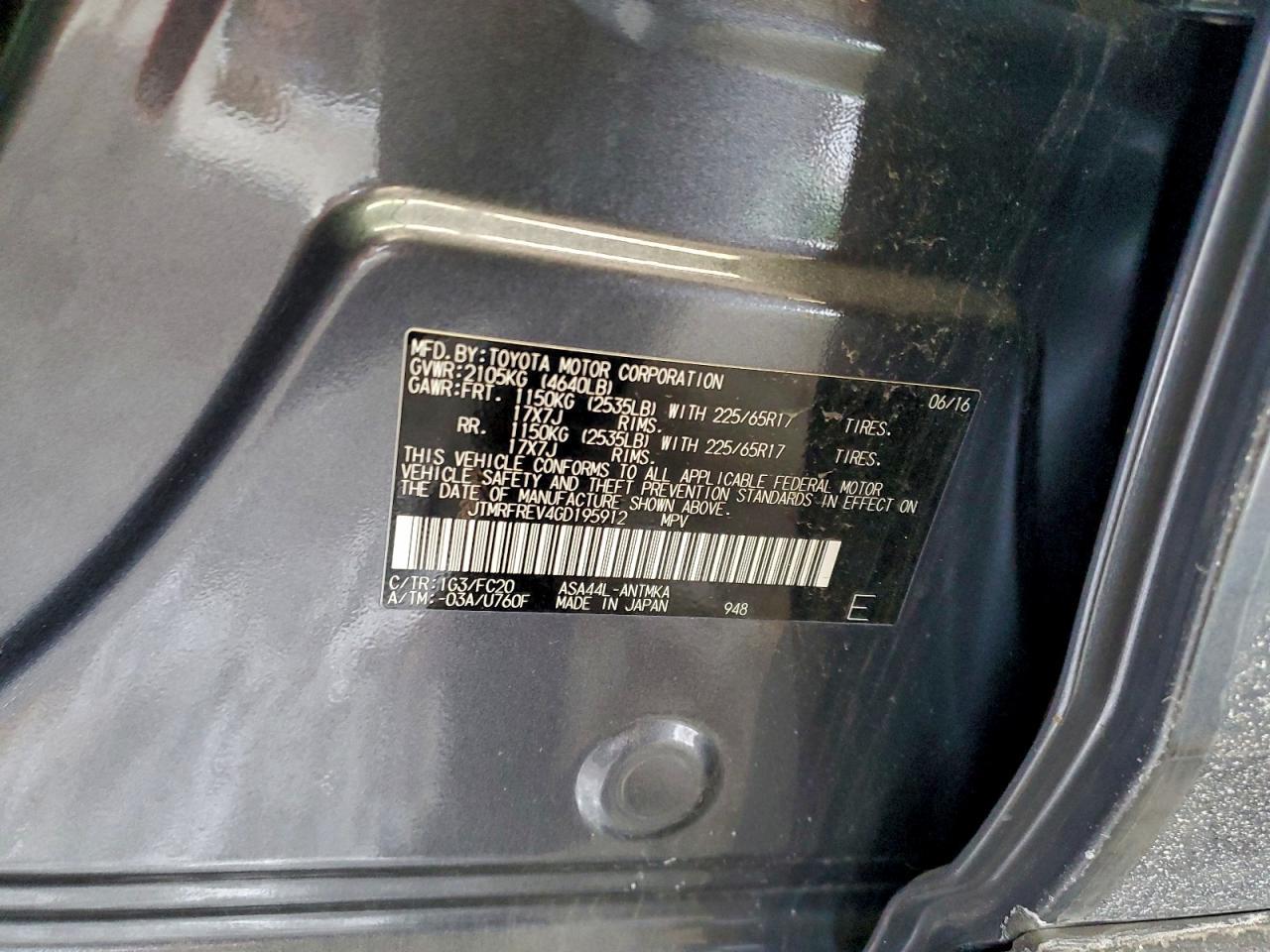 2016 TOYOTA RAV4