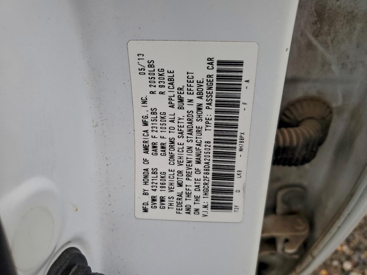 2013 HONDA ACCORD