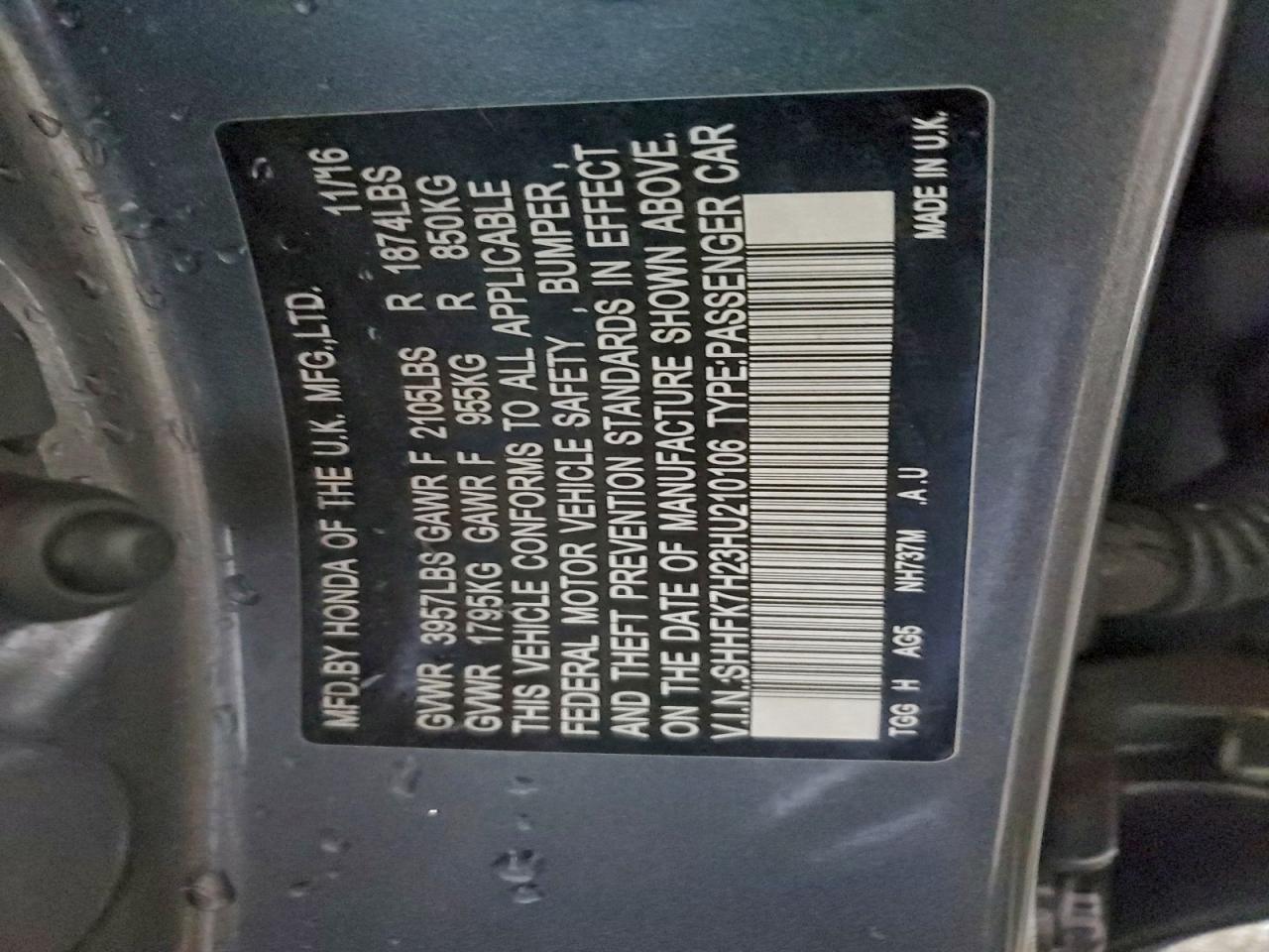 2017 HONDA CIVIC