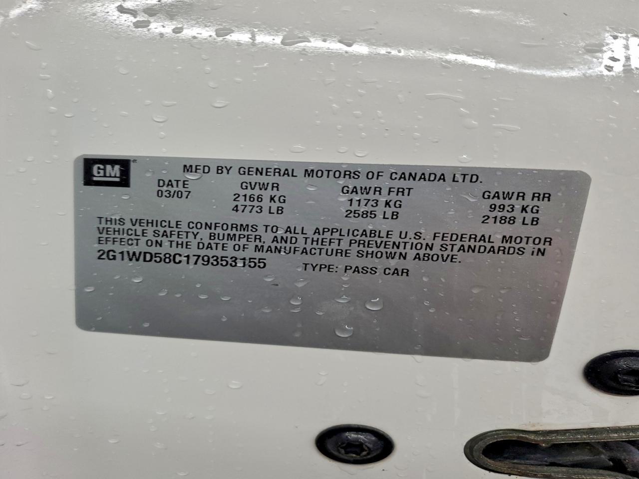 2007 CHEVROLET IMPALA