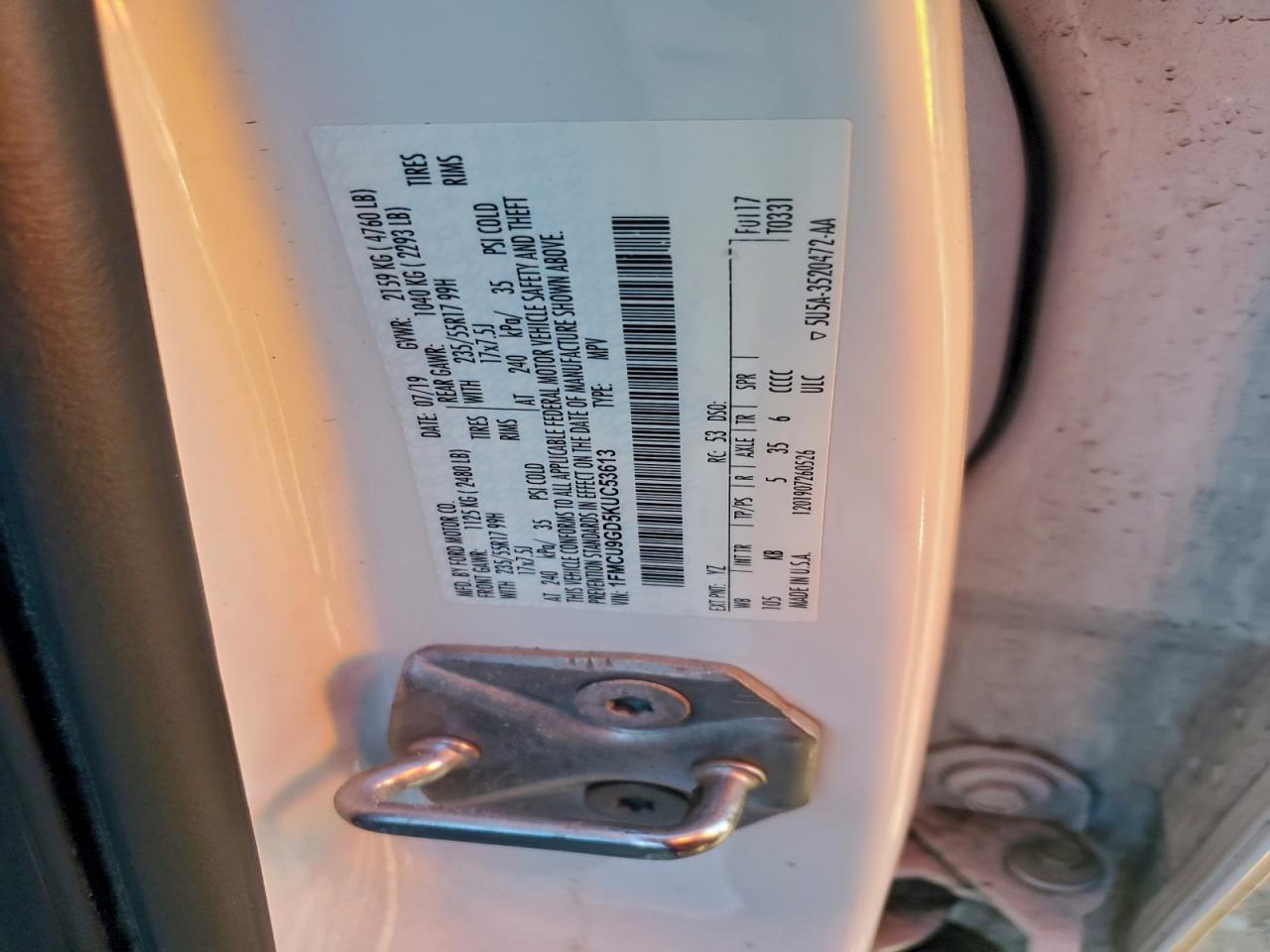 2019 FORD ESCAPE