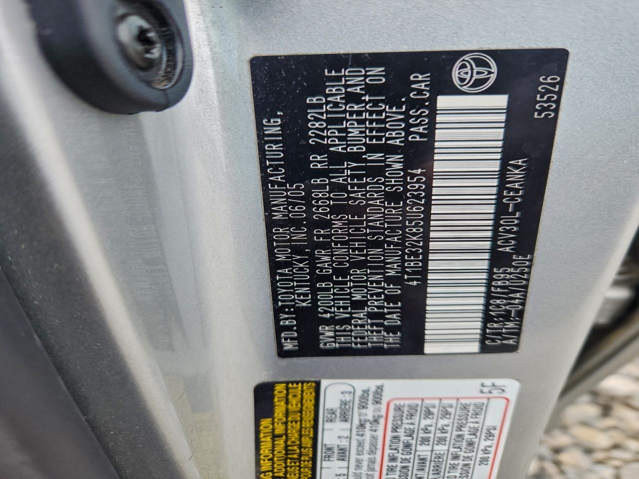 2005 TOYOTA CAMRY