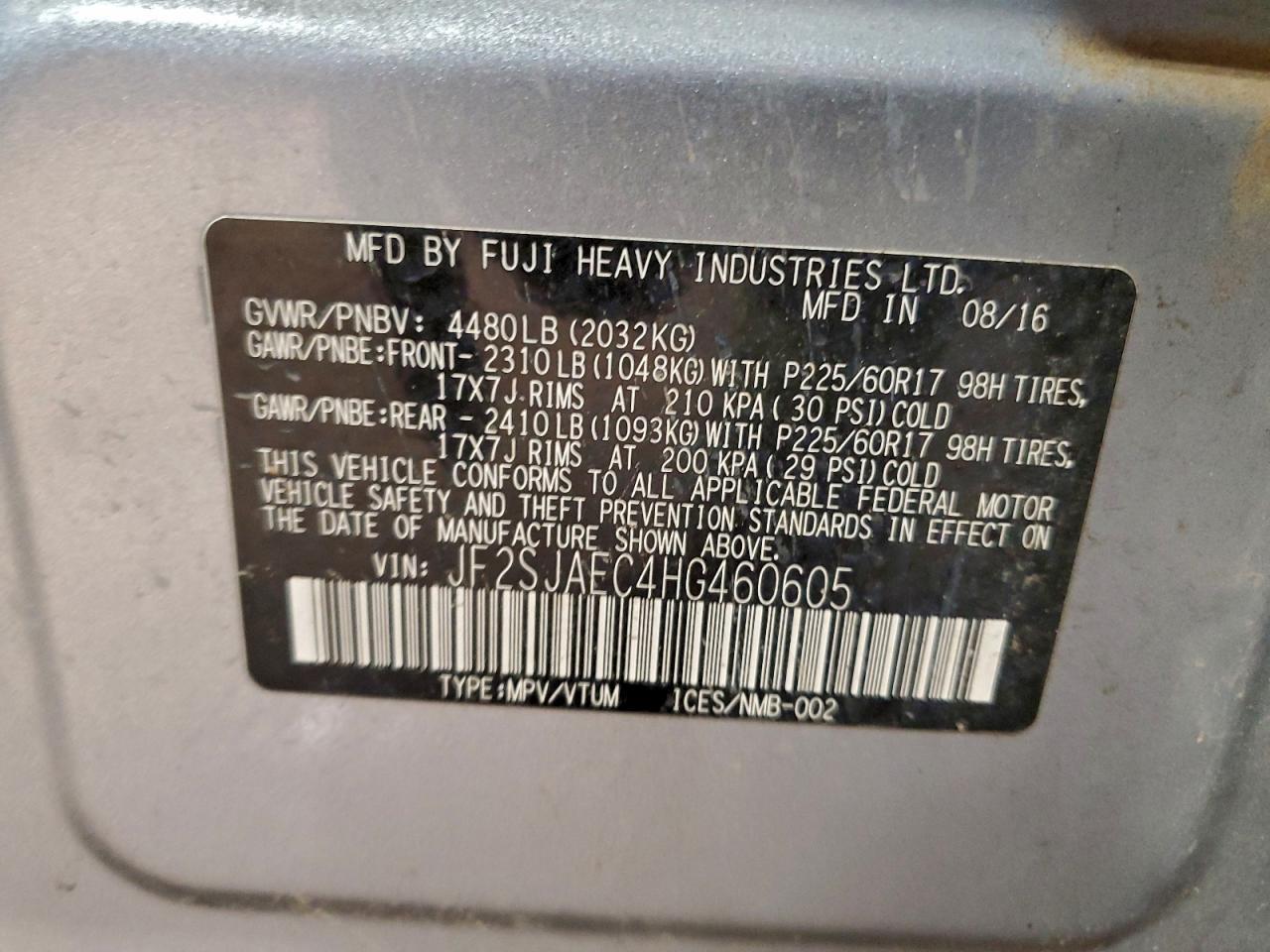 2017 SUBARU FORESTER