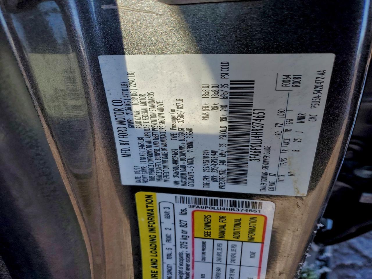 2017 FORD FUSION