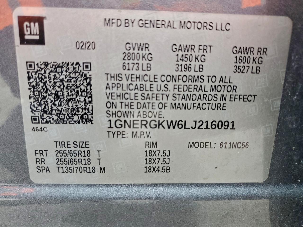 2020 CHEVROLET TRAVERSE