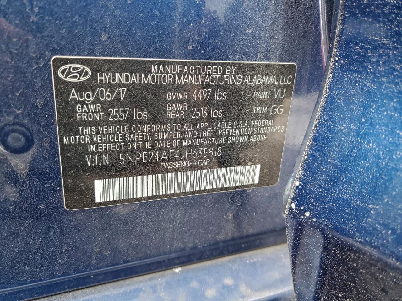 2018 HYUNDAI SONATA