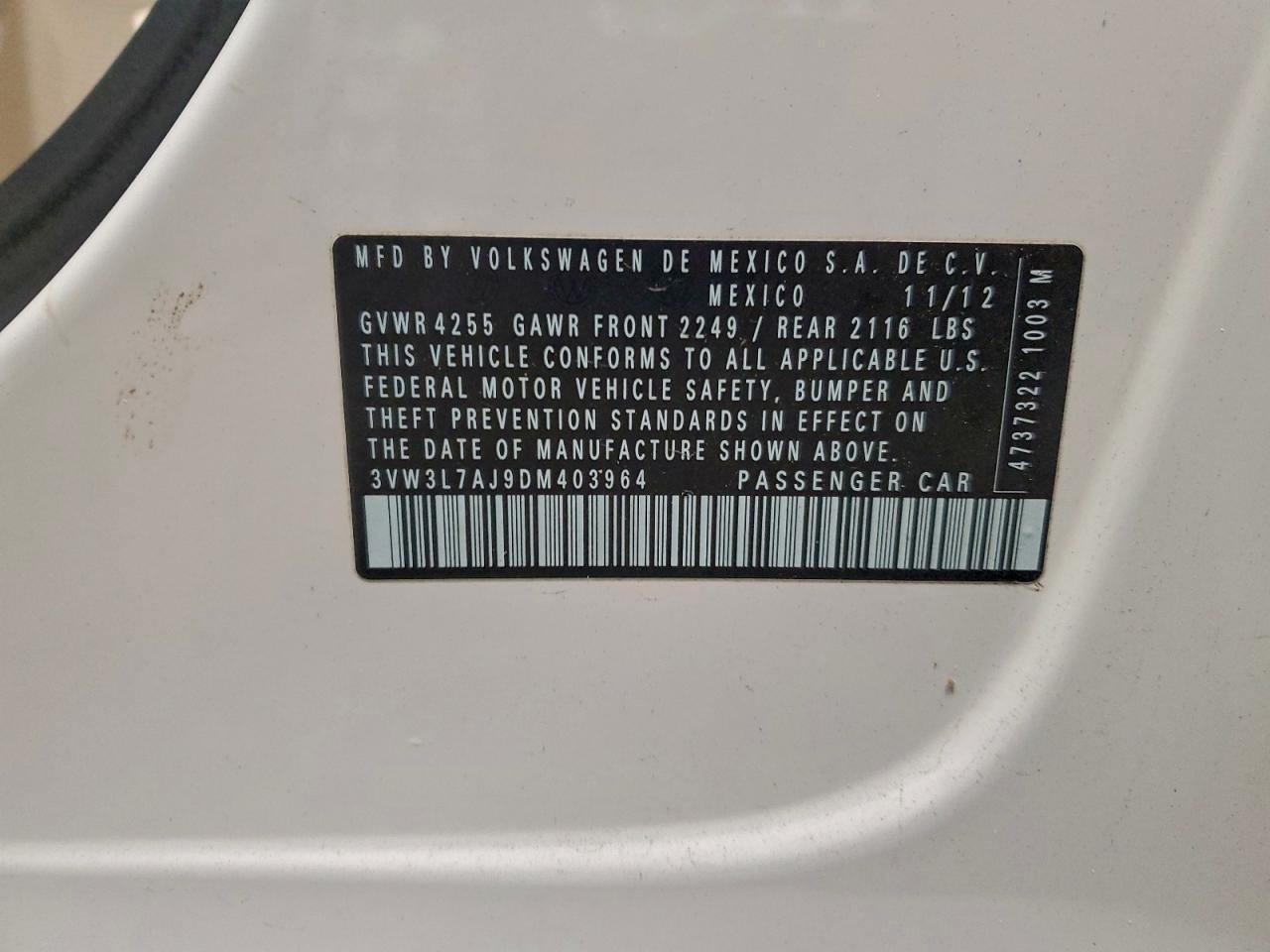 2013 VOLKSWAGEN JETTA