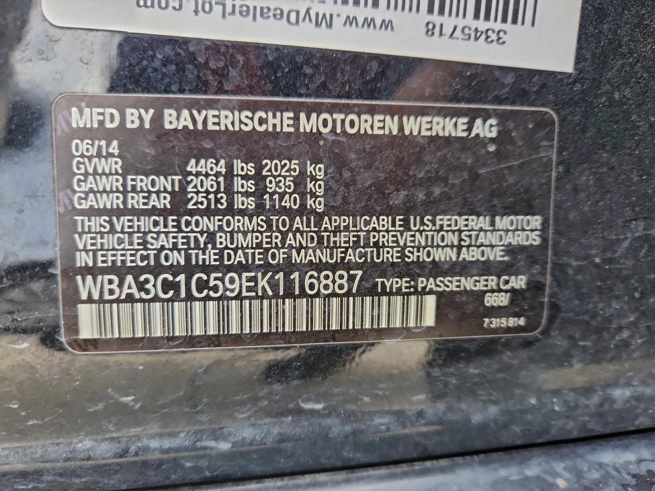 2014 BMW 3 SERIES