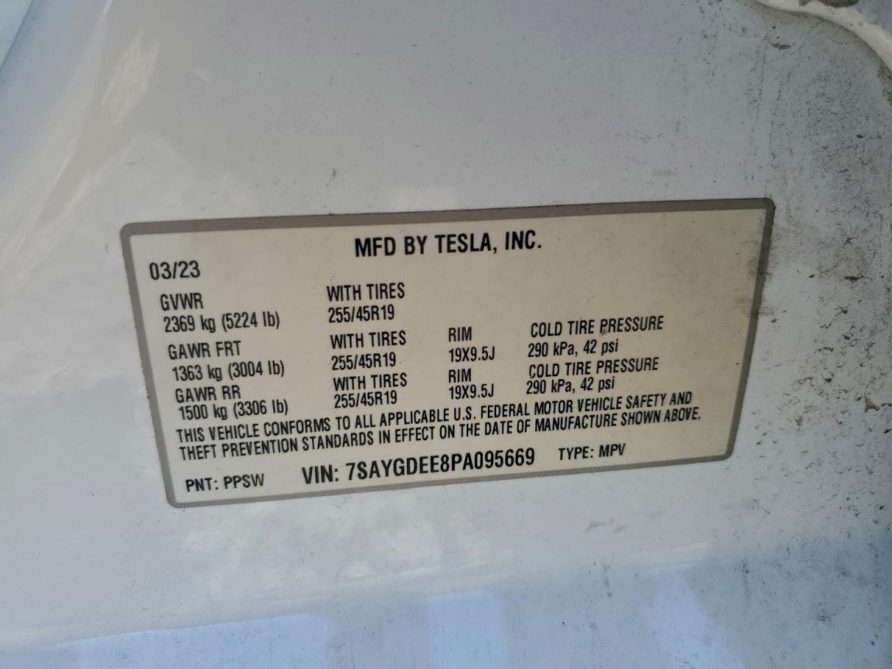 2023 TESLA MODEL Y