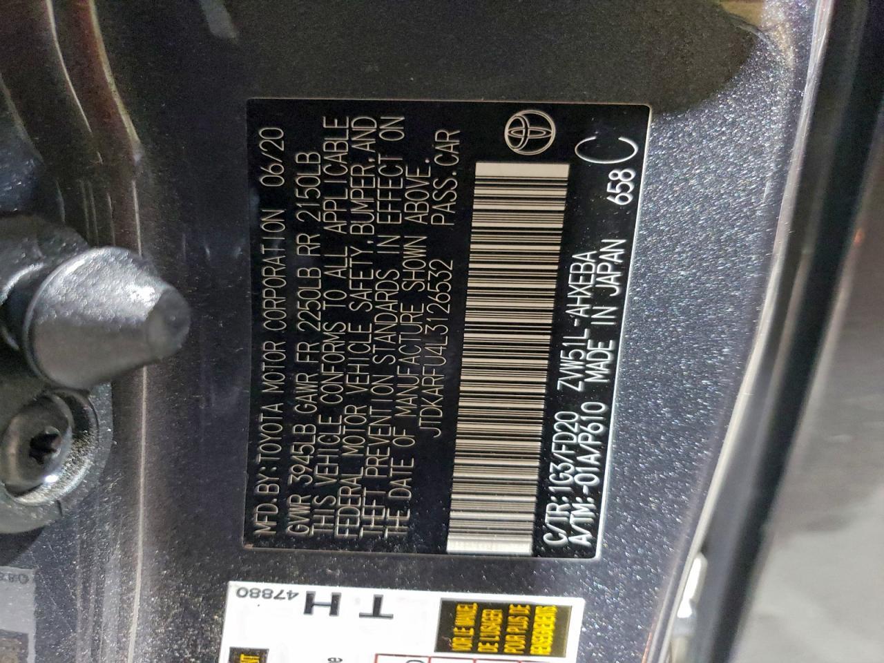 2020 TOYOTA PRIUS