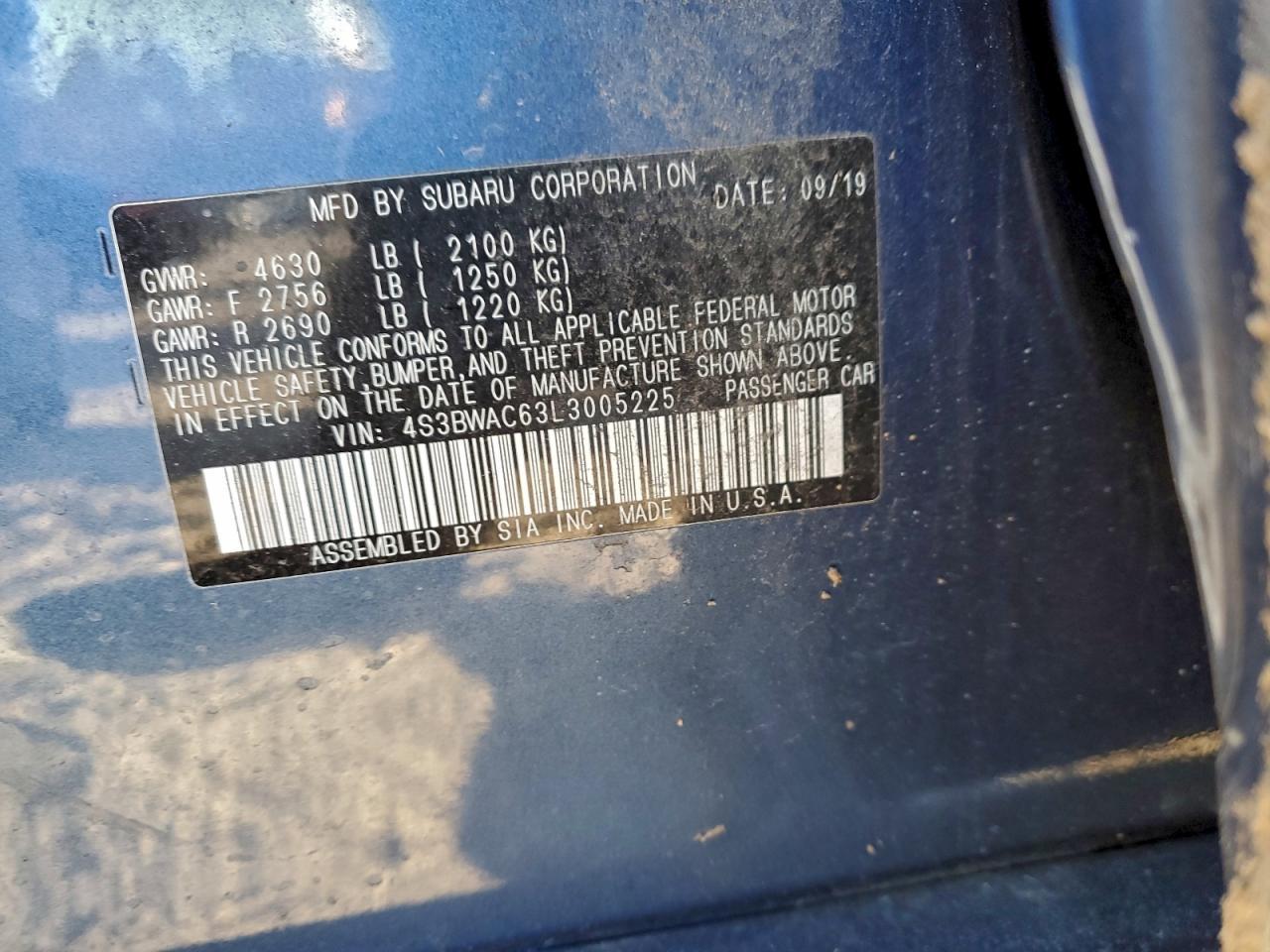 2020 SUBARU Legacy