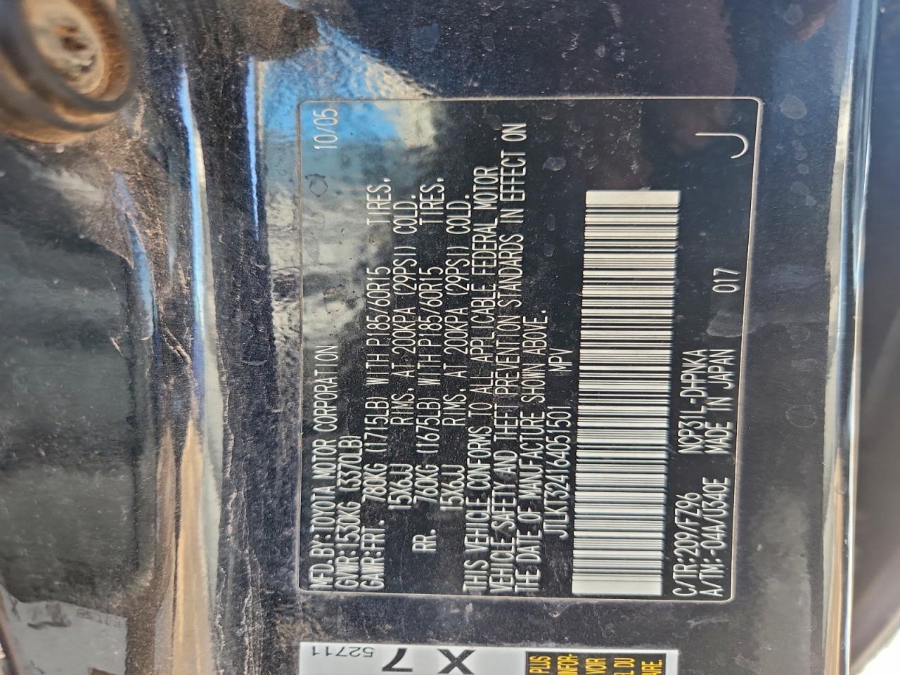 2006 TOYOTA SCION
