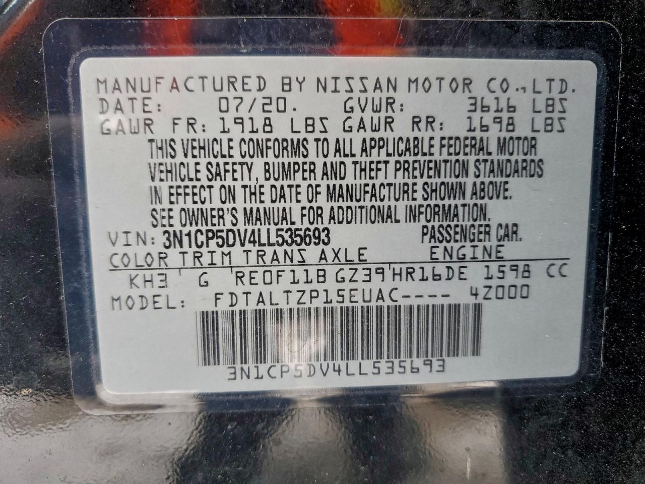 2020 NISSAN KICKS