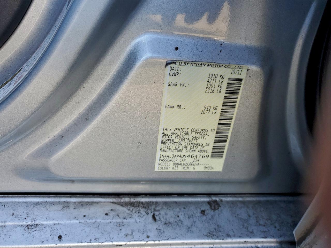 2013 NISSAN ALTIMA
