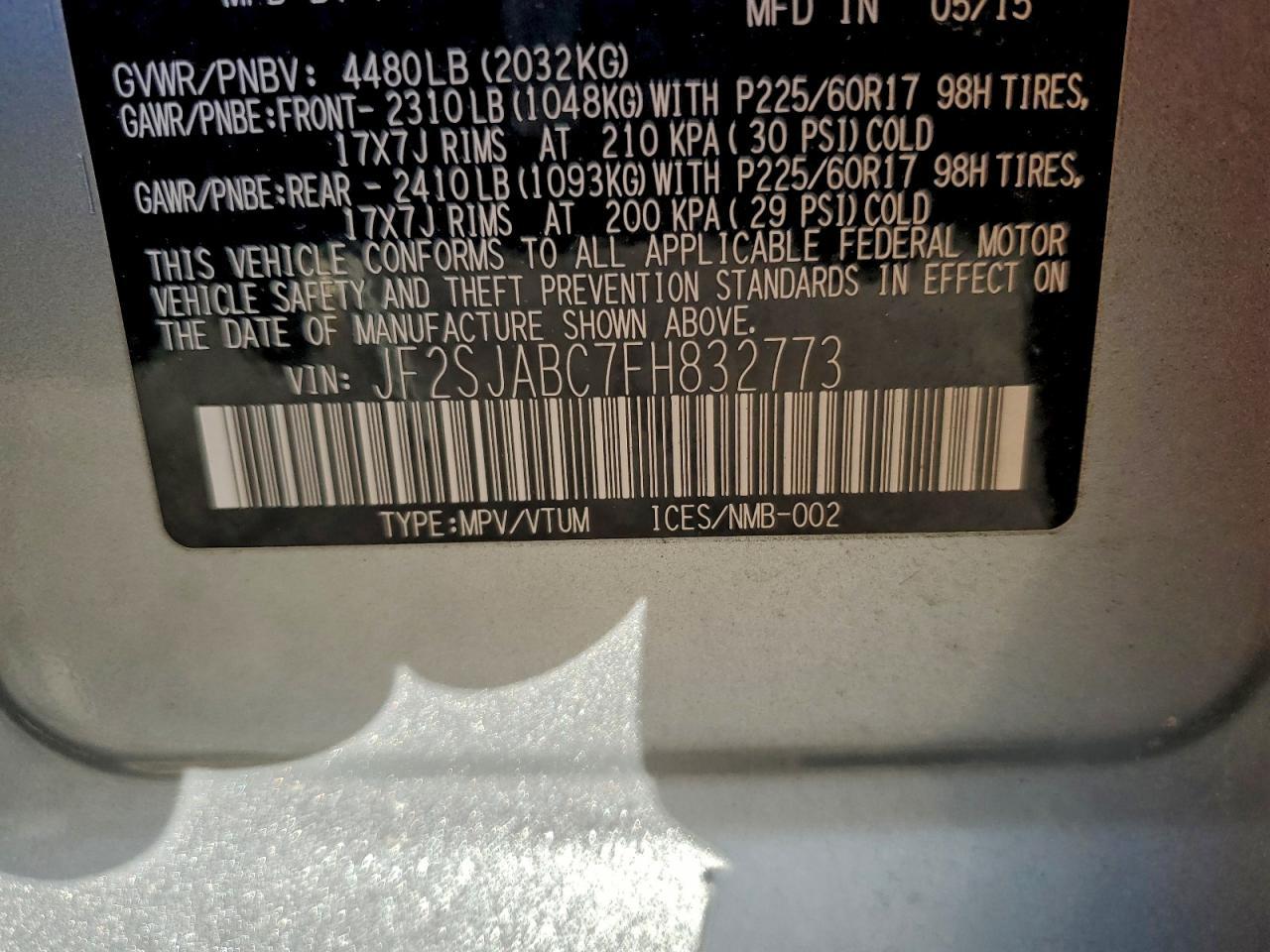 2015 SUBARU FORESTER