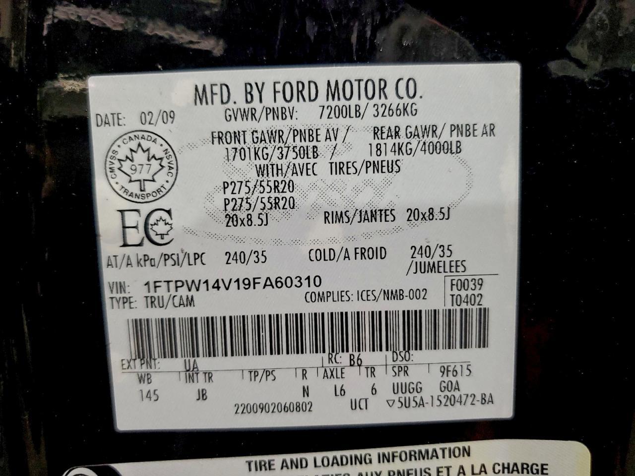 2009 FORD F-150