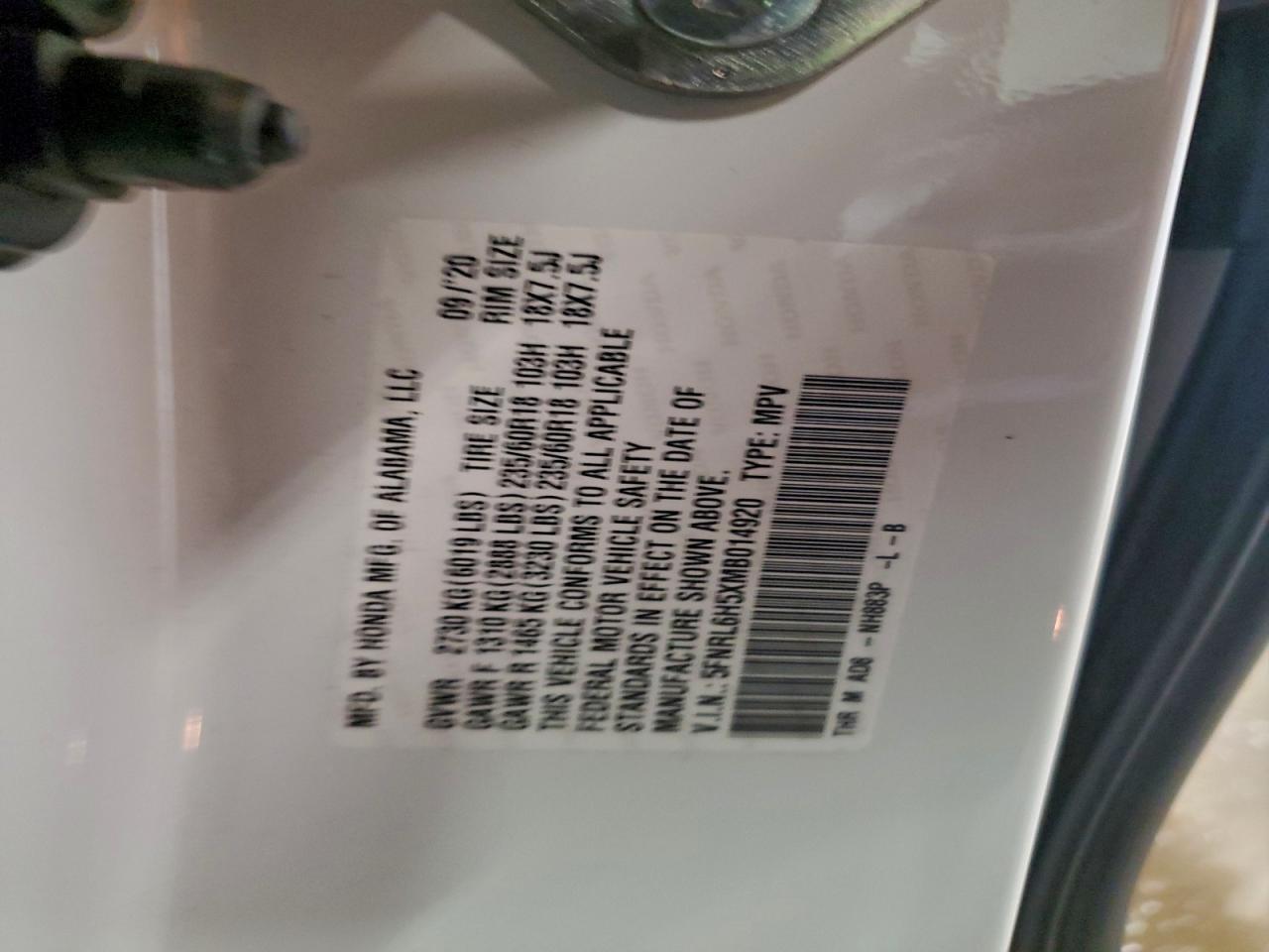 2021 HONDA ODYSSEY