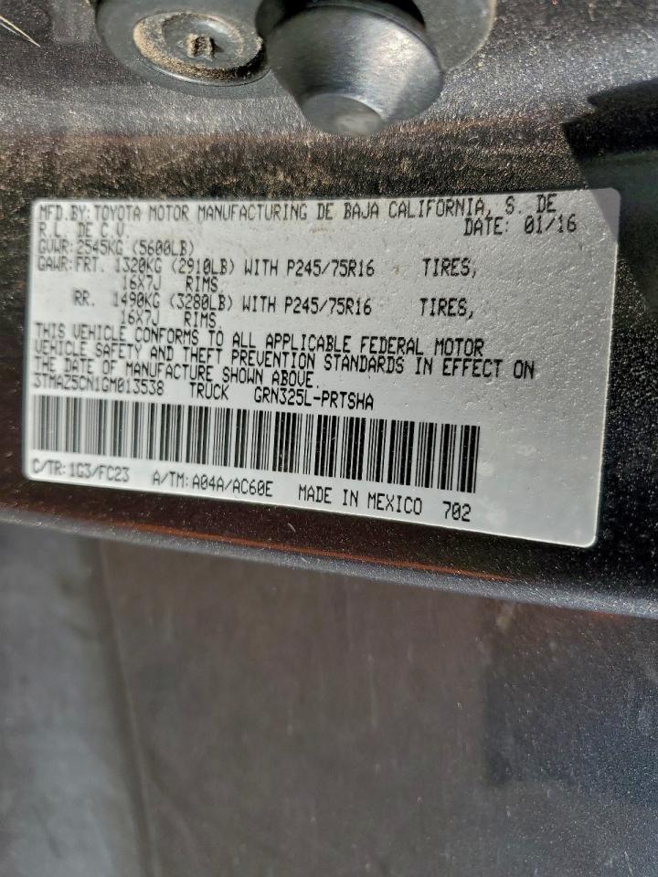 2016 TOYOTA TACOMA
