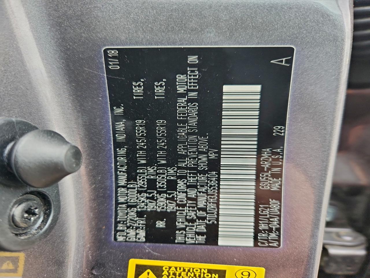 2018 TOYOTA HIGHLANDER