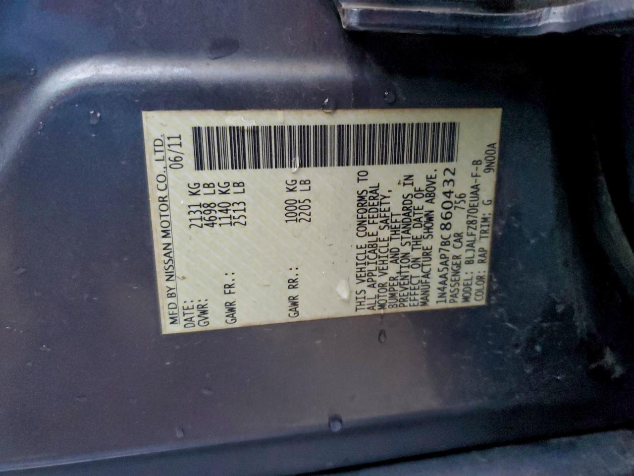2011 NISSAN Maxima