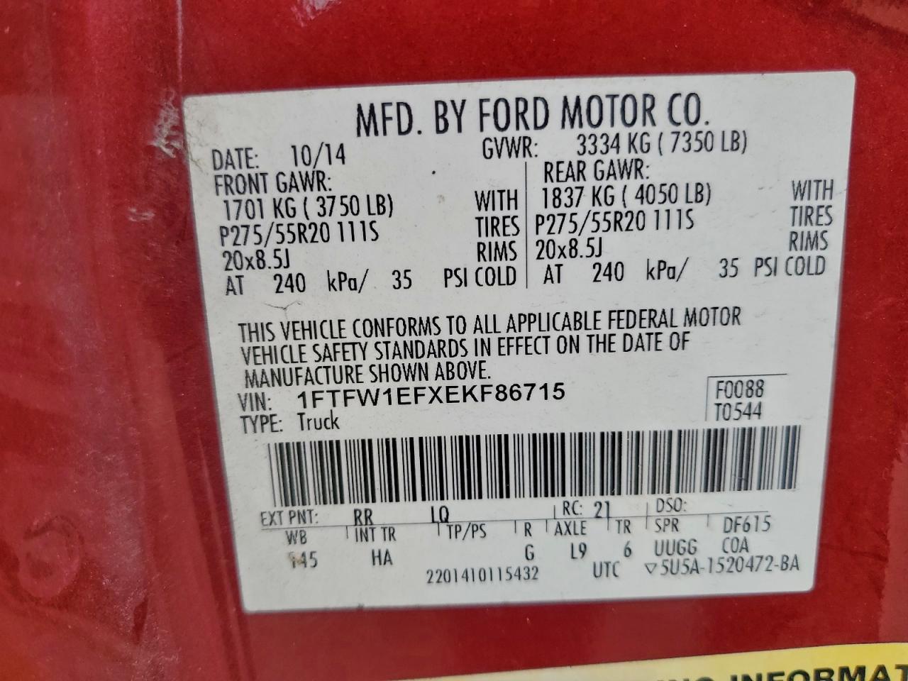 2014 FORD F-150