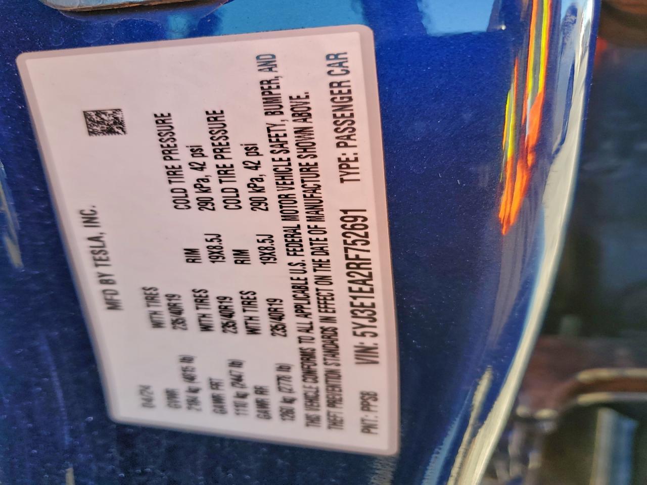 2024 TESLA MODEL 3