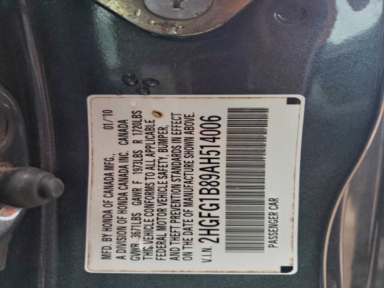 2010 HONDA CIVIC