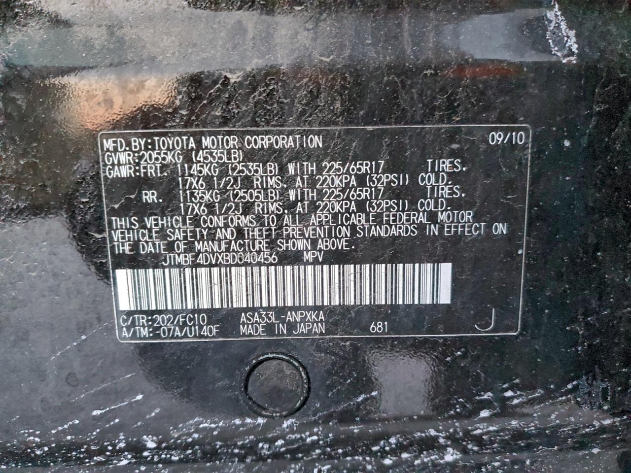 2011 TOYOTA RAV4