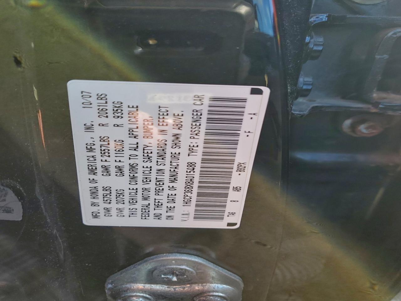 2008 HONDA ACCORD