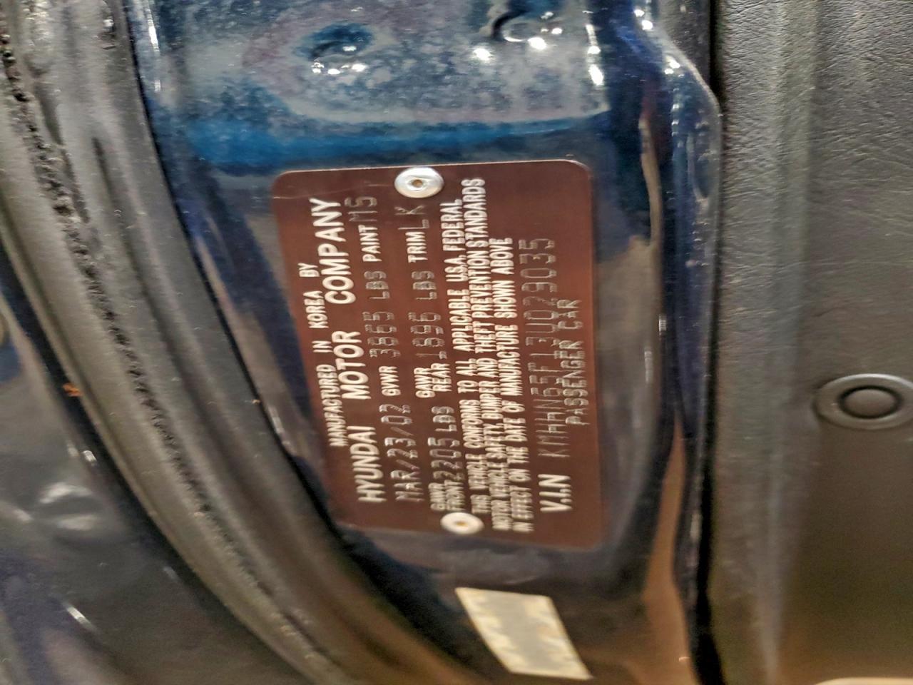 2003 HYUNDAI Tiburon