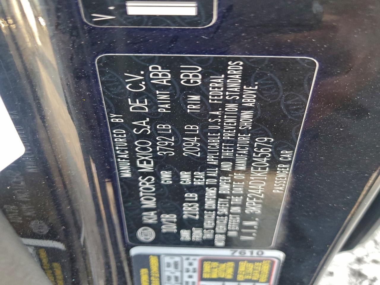 2019 KIA FORTE