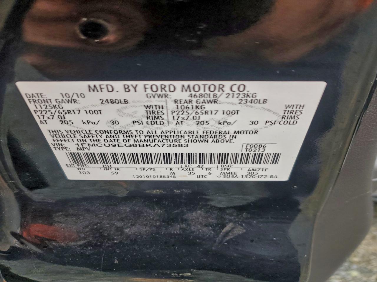 2011 FORD ESCAPE