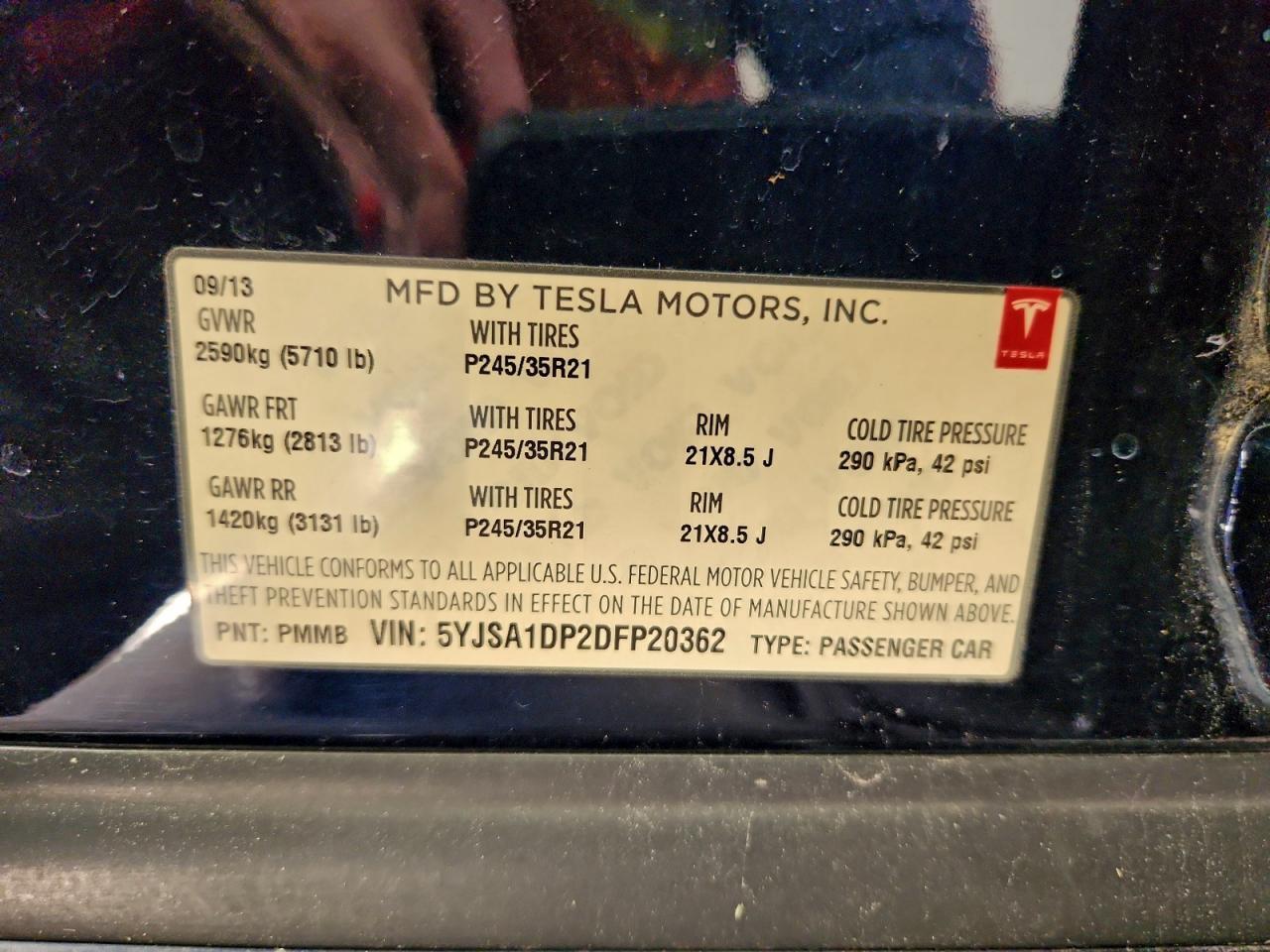 2013 TESLA MODEL S