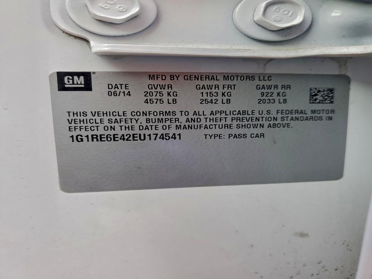 2014 CHEVROLET VOLT