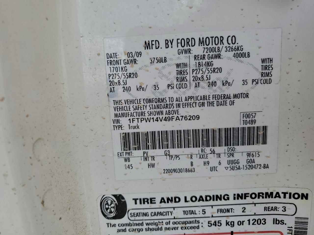 2009 FORD F-150