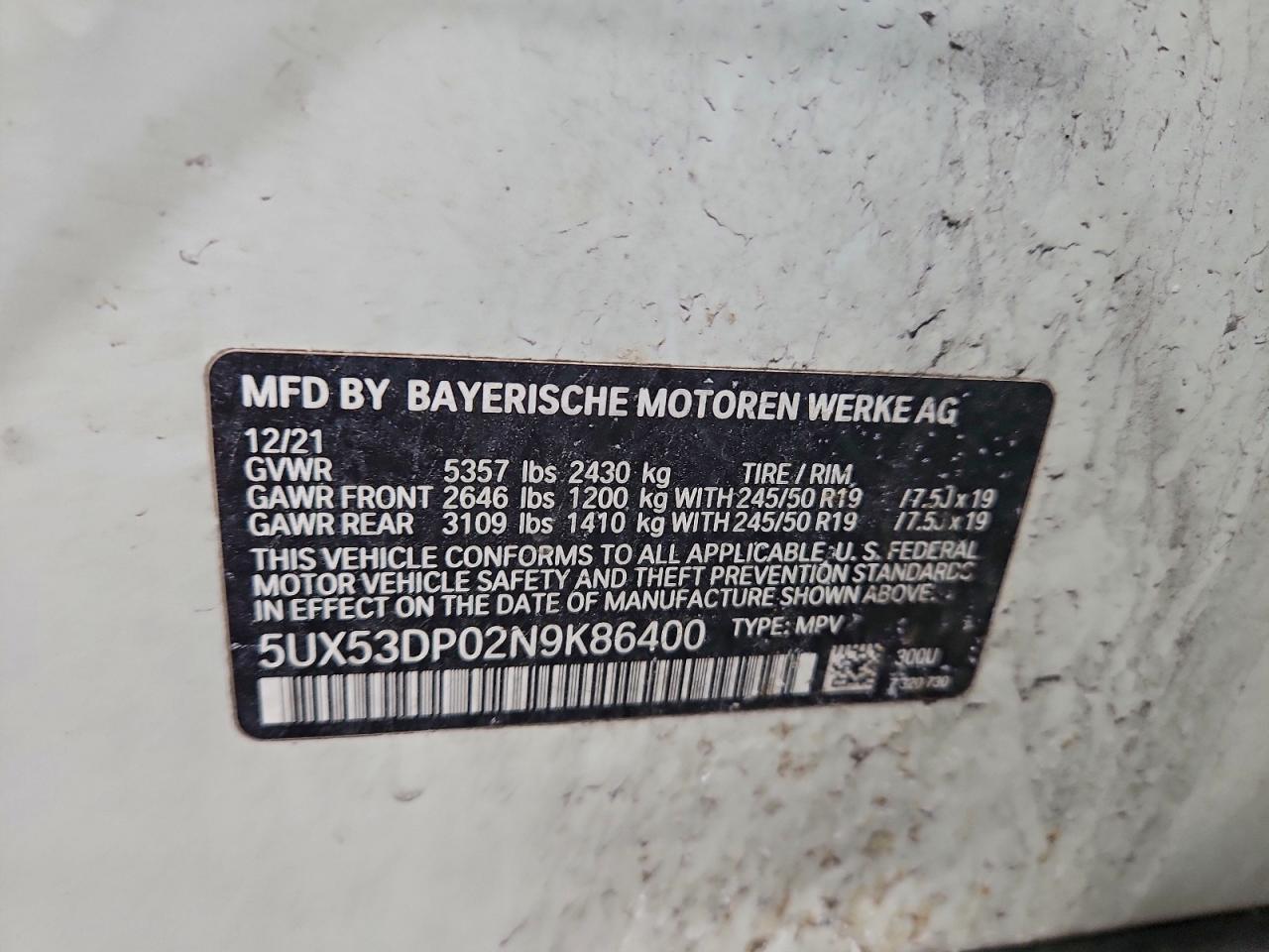2022 BMW X3