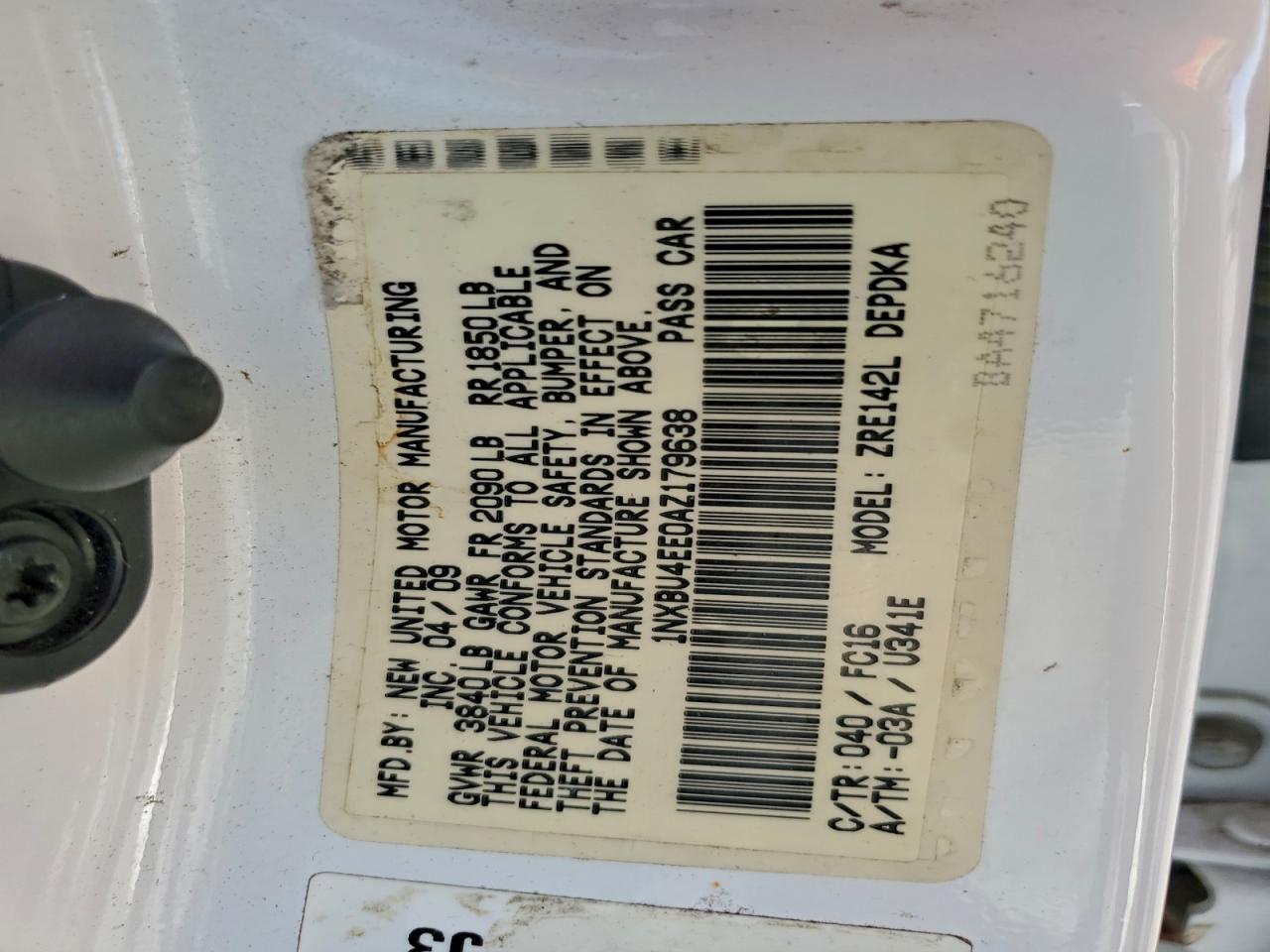2010 TOYOTA COROLLA
