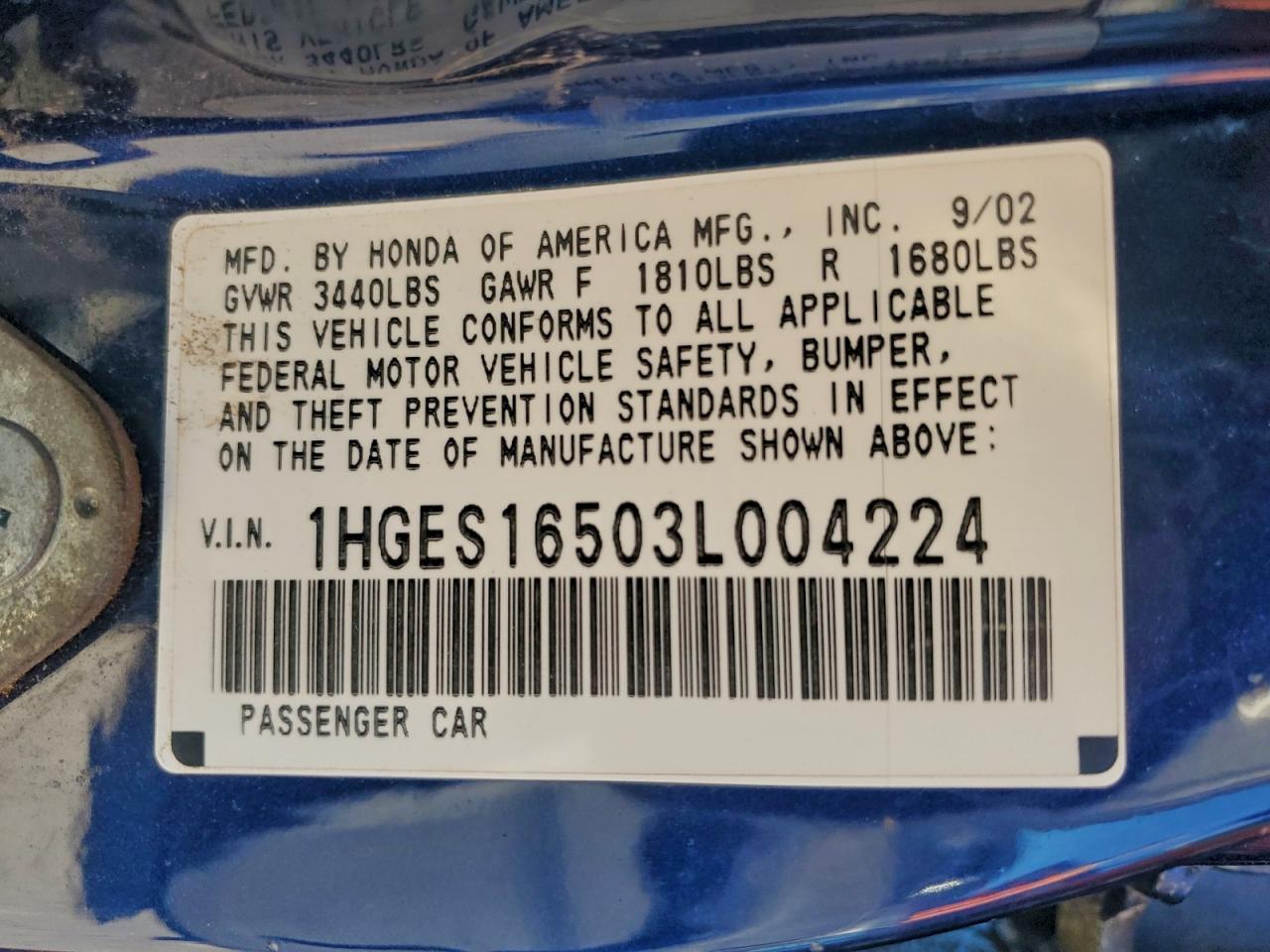 2003 HONDA CIVIC