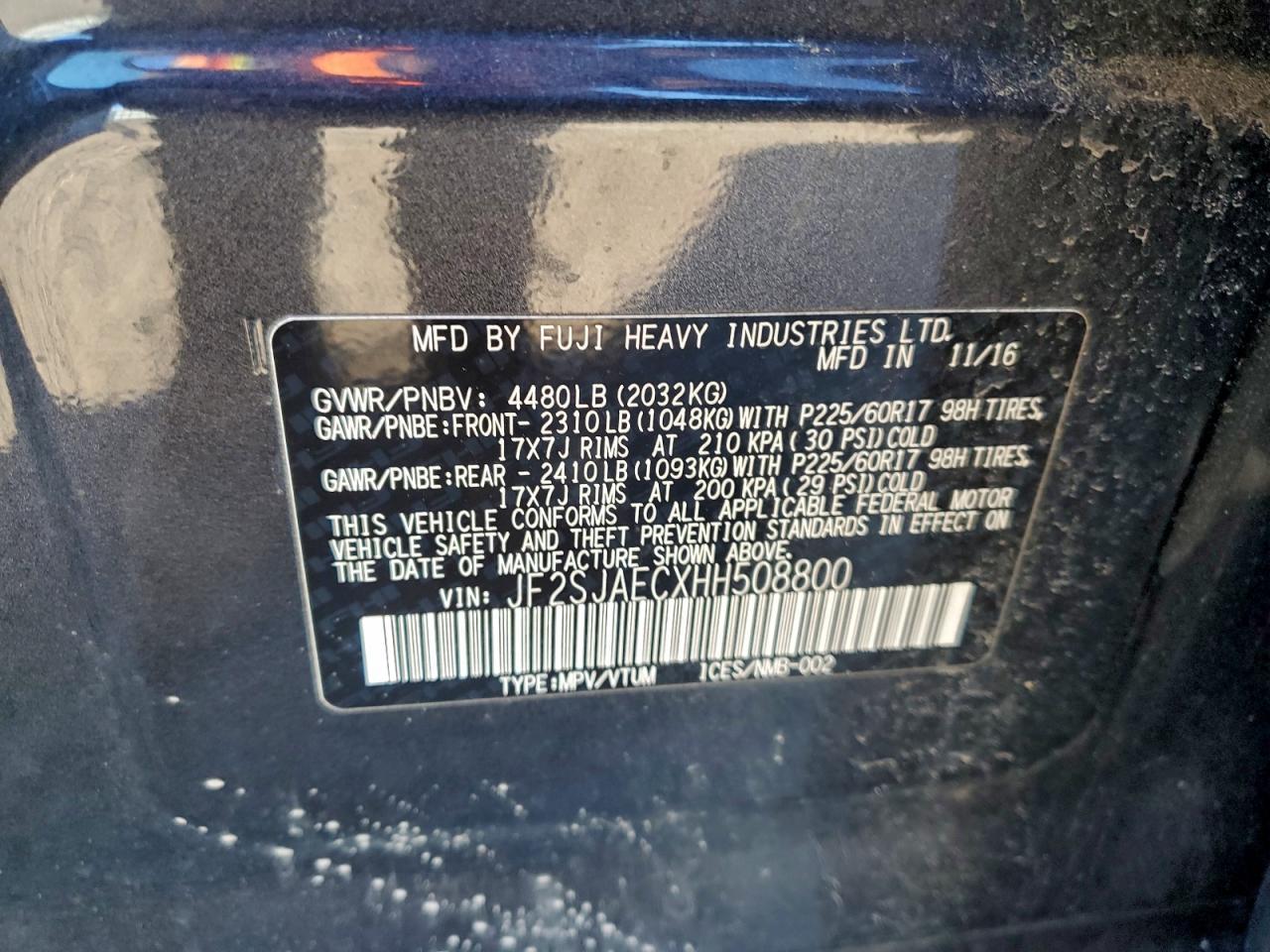 2017 SUBARU FORESTER