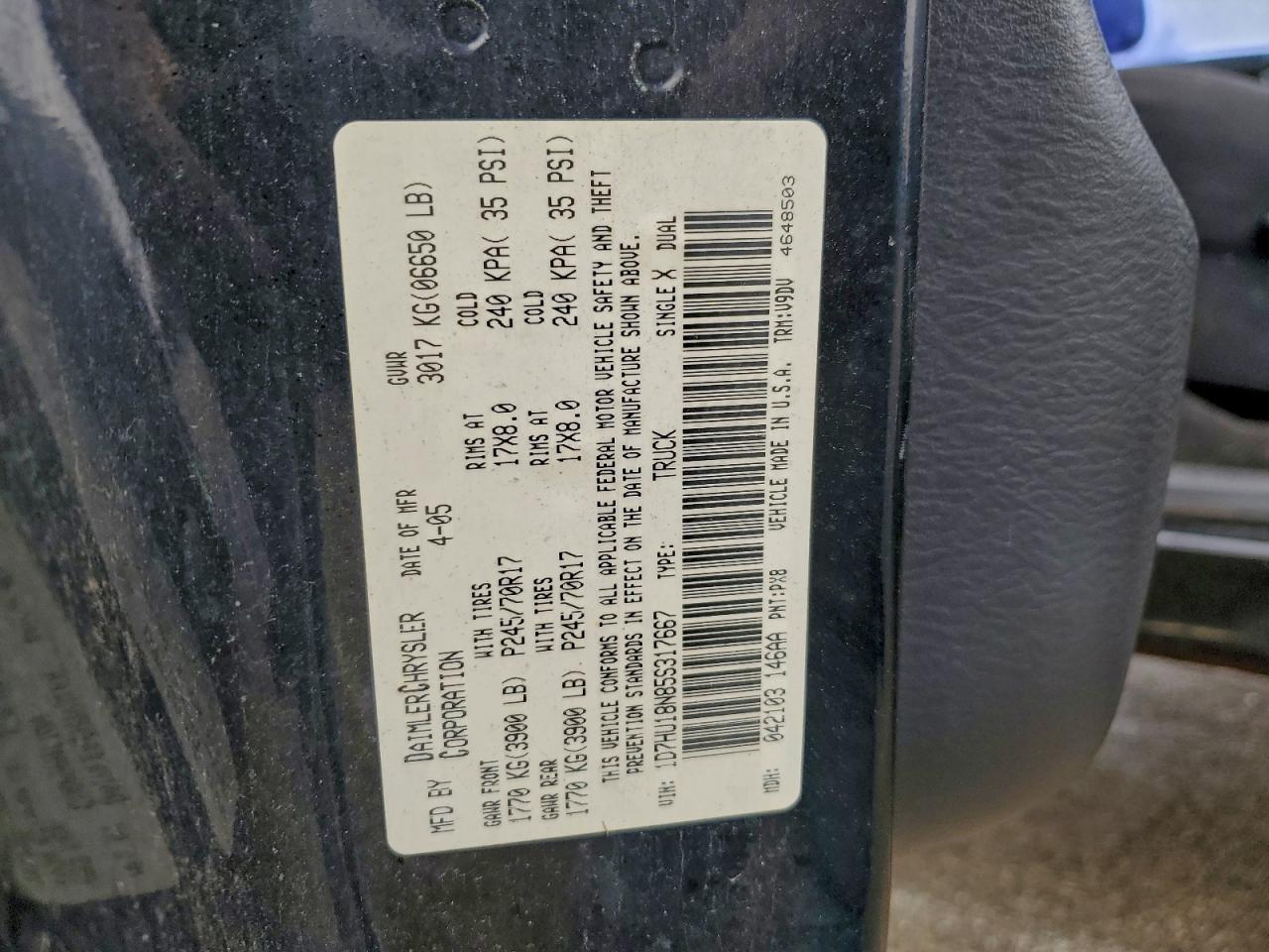 2005 DODGE RAM 1500