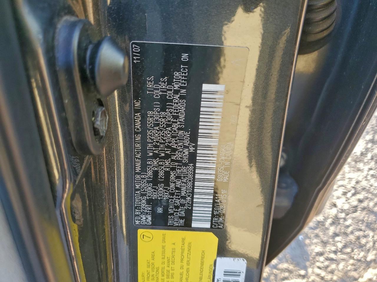 2008 LEXUS RX 350